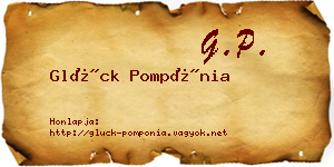Glück Pompónia névjegykártya